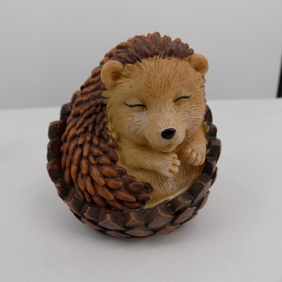 Set of 3 Ashland Acorn Animal Figurine Fall Heirloom Harvest Racoon Fox Hedgehog - Picture 7 of 9